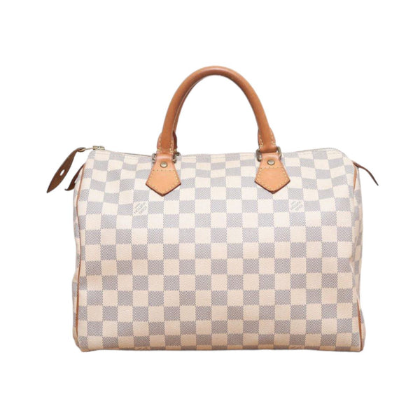 The Louis Vuitton Speedy 30 bag in Damier Azur canvas