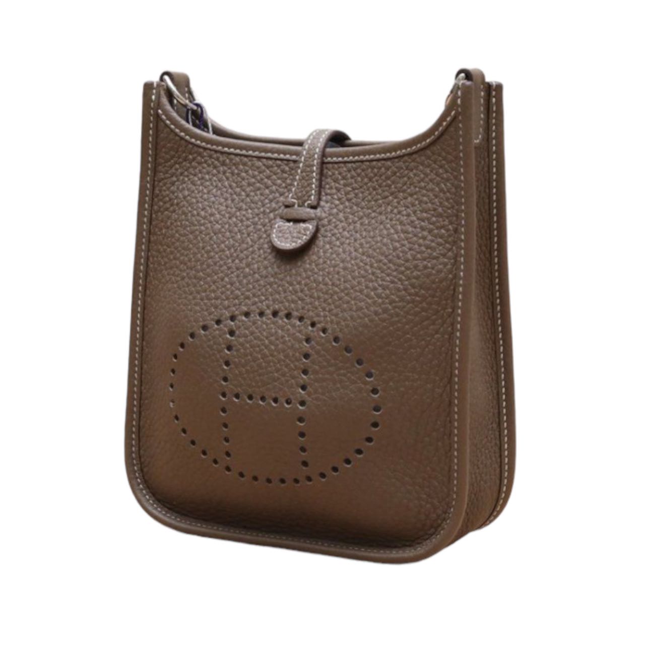MINI NEO 18 EVELYNE BAG IN GREY GRAINED CALFSKIN